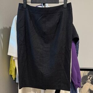 Loro Piana Elegant Charcoal Pencil Skirt